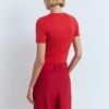 Pull à manches courtes en maille fine