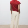 Pull à manches courtes en maille fine