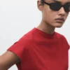 Pull à manches courtes en maille fine