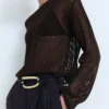 Pull à manches longues en crochet