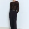 Pull à manches longues en crochet