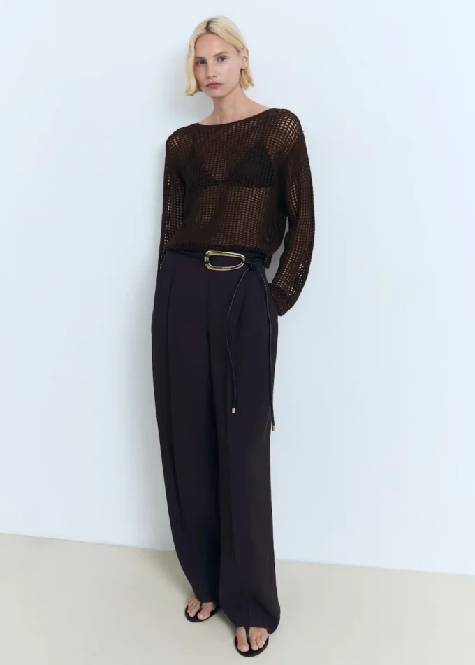 Pull à manches longues en crochet