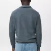 Pull microstructuré avec col zippé Pull microstructuré avec col zippé