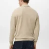 Pull microstructuré avec col zippé Pull microstructuré avec col zippé