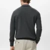 Pull microstructuré avec col zippé Pull microstructuré avec col zippé