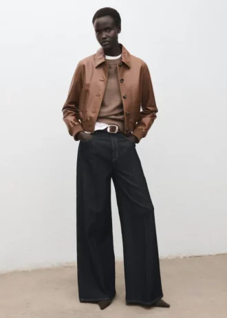 Pull oversize avec bordures côtelées