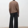 Pull oversize avec bordures côtelées