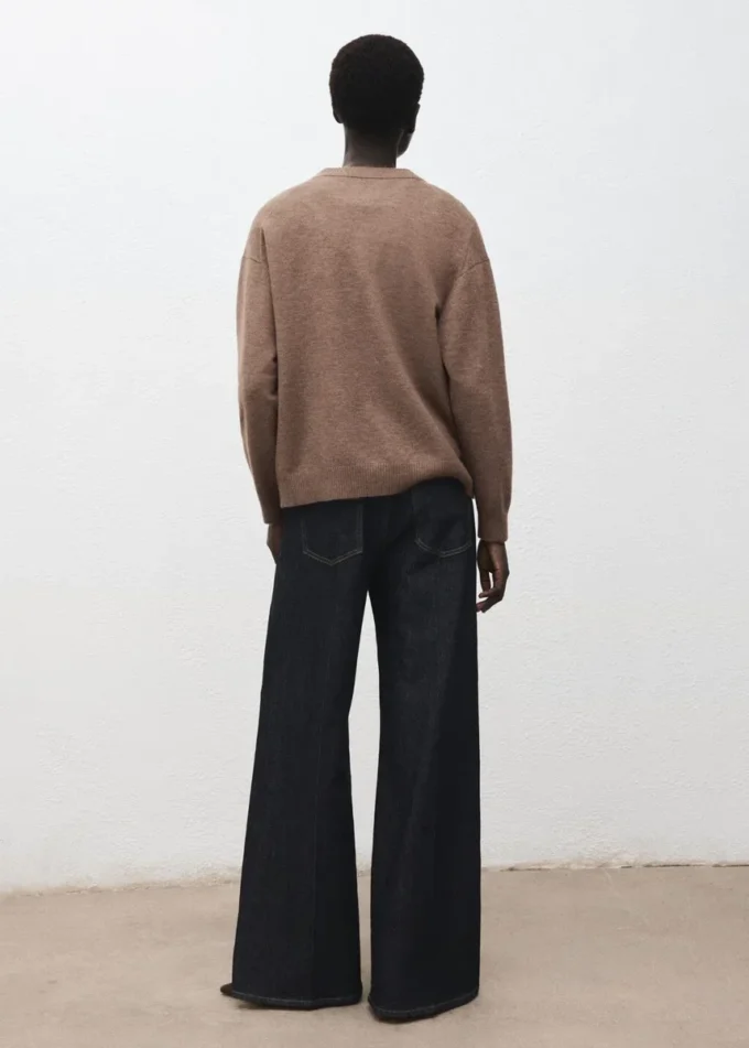 Pull oversize avec bordures côtelées