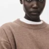 Pull oversize avec bordures côtelées