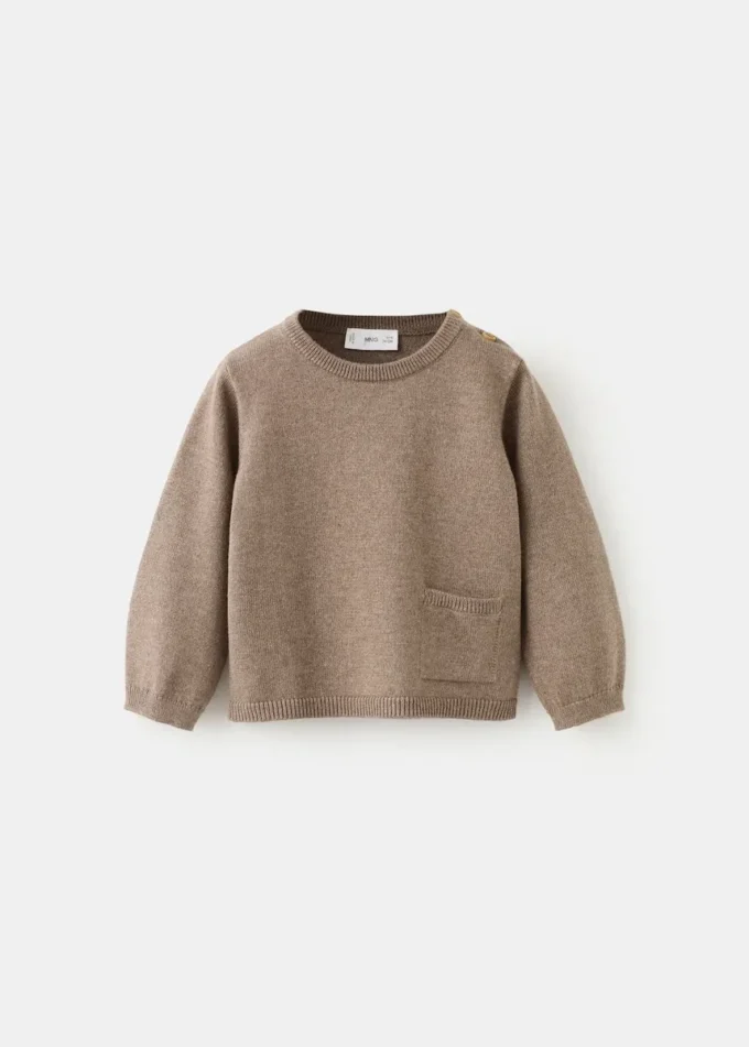 Pull à poche en tricot