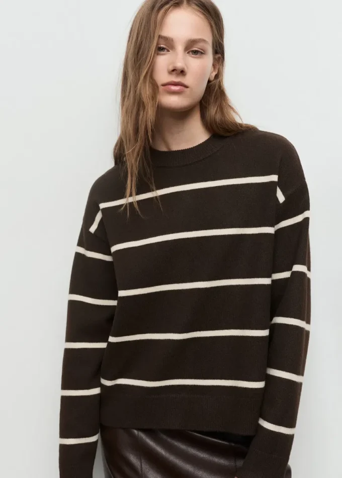 Pull rayé en maille