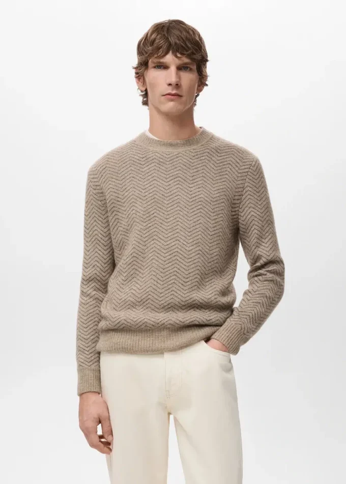 Pull rayé en maille Pull rayé en maille