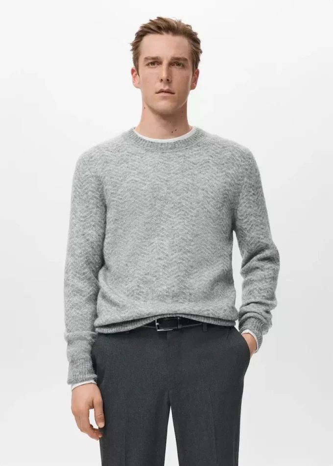 Pull rayé en maille Pull rayé en maille