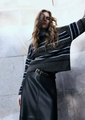 Pull rayé en maille