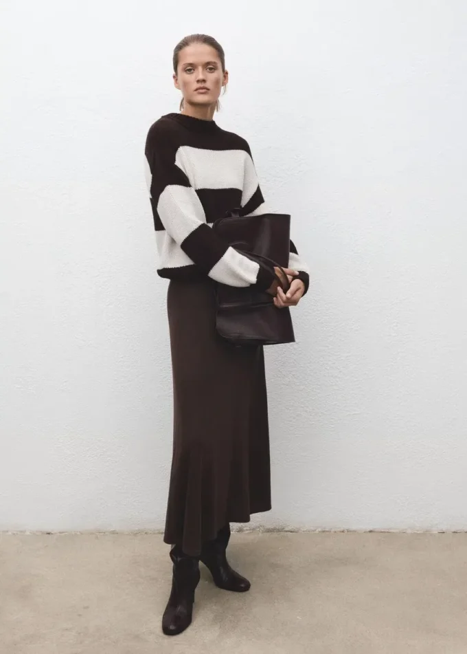 Pull rayé en maille