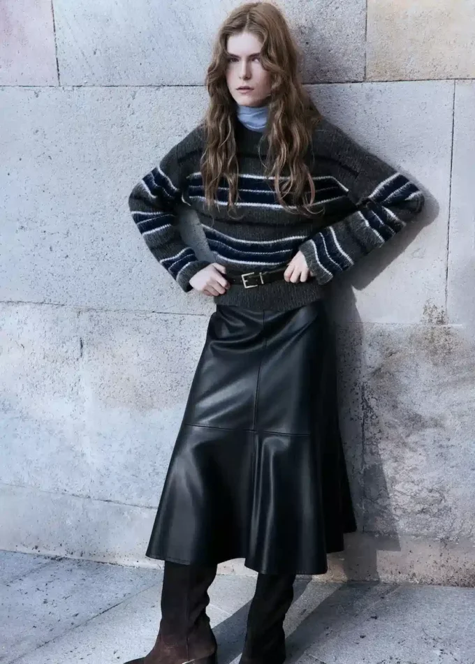 Pull rayé en maille