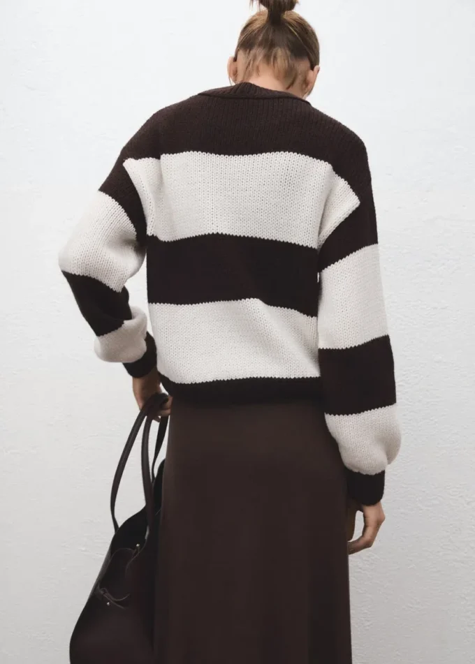 Pull rayé en maille