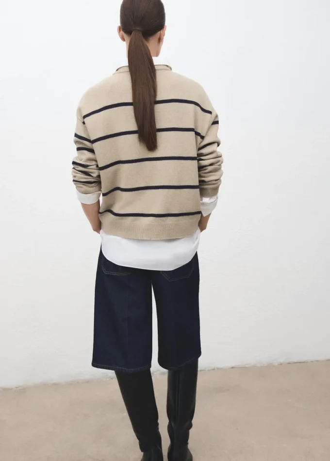 Pull rayé en maille