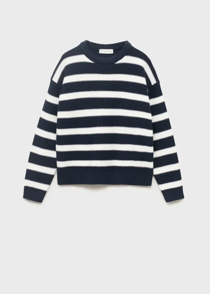 Pull rayé en maille Pull rayé en maille