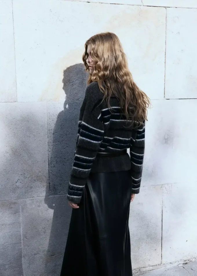 Pull rayé en maille