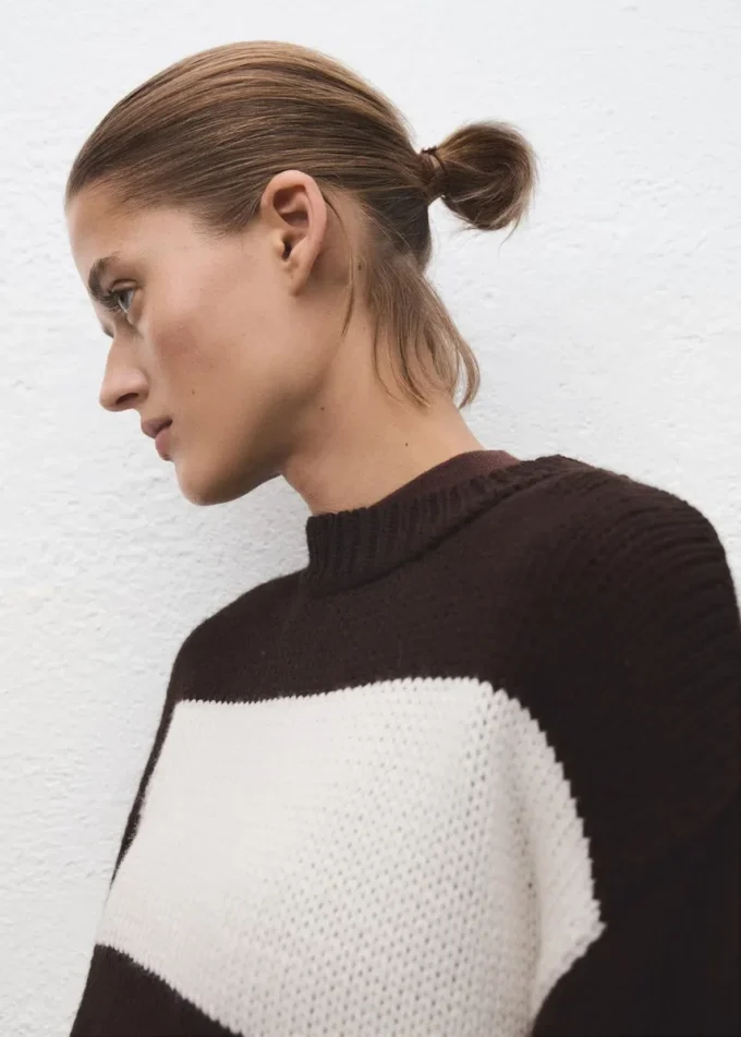 Pull rayé en maille