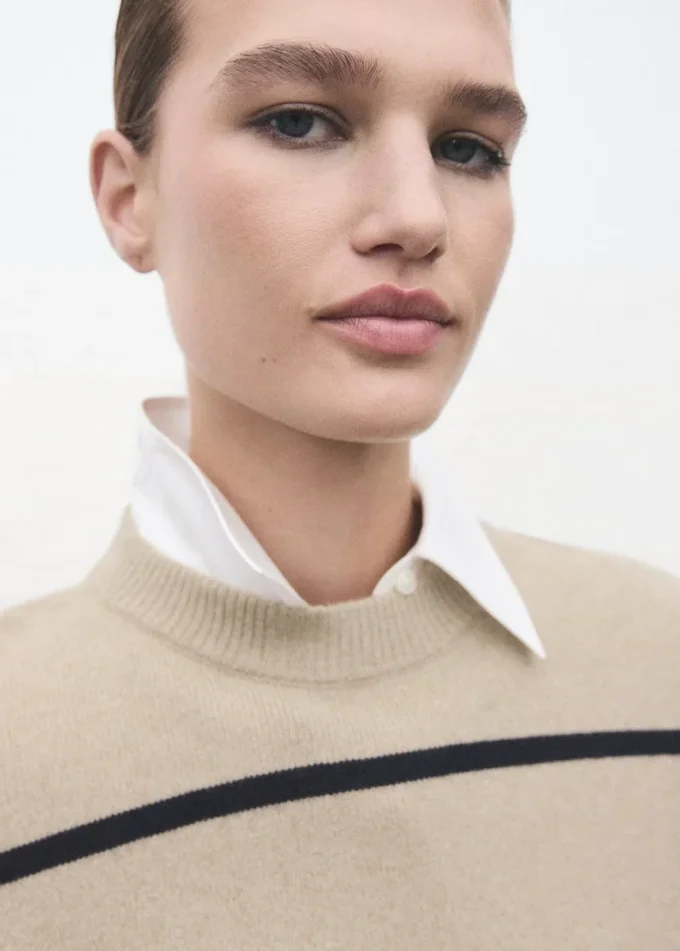Pull rayé en maille