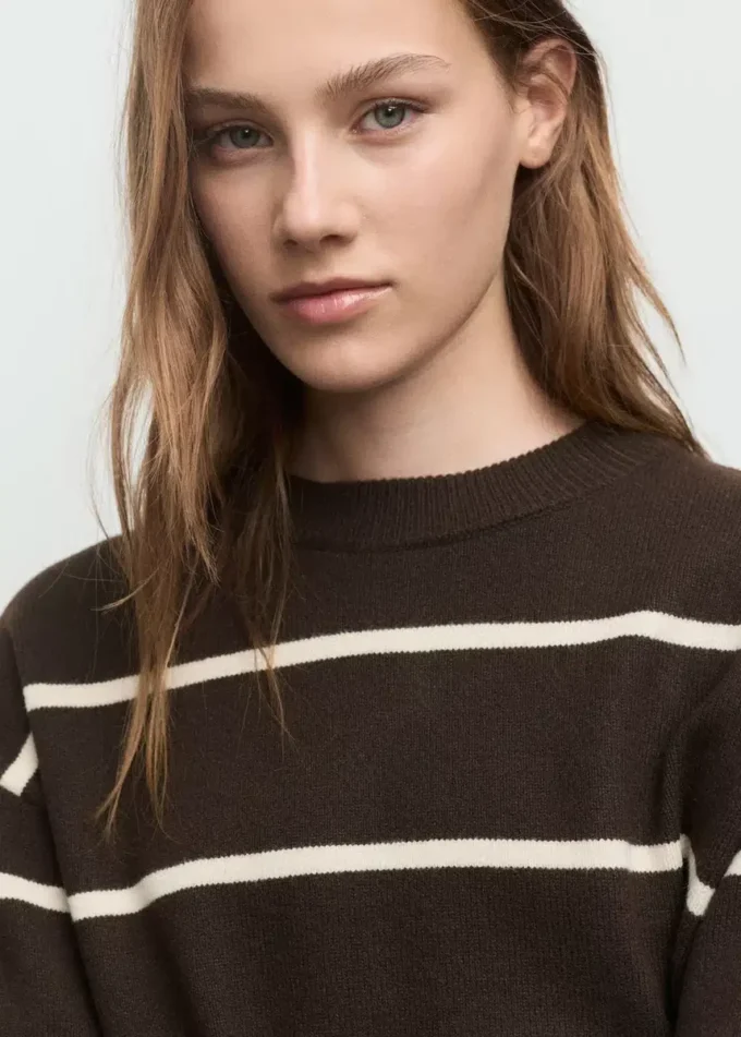 Pull rayé en maille