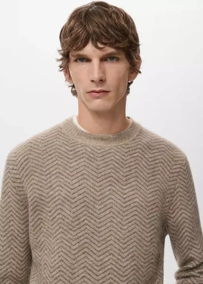 Pull rayé en maille Pull rayé en maille