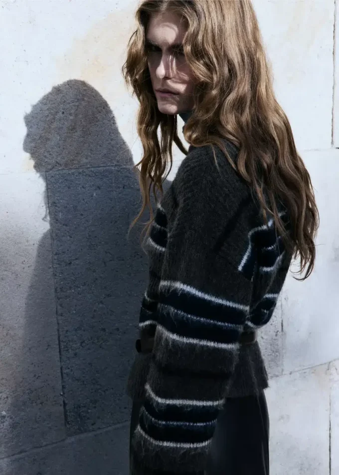 Pull rayé en maille