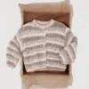 Pull rayé moucheté