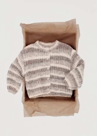 Pull rayé moucheté