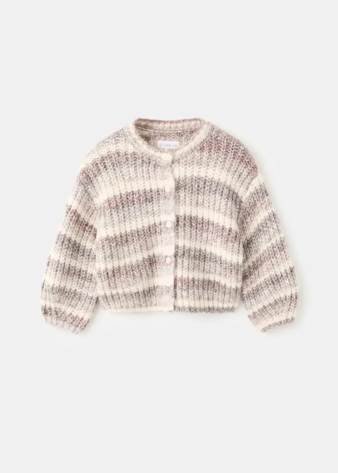 Pull rayé moucheté