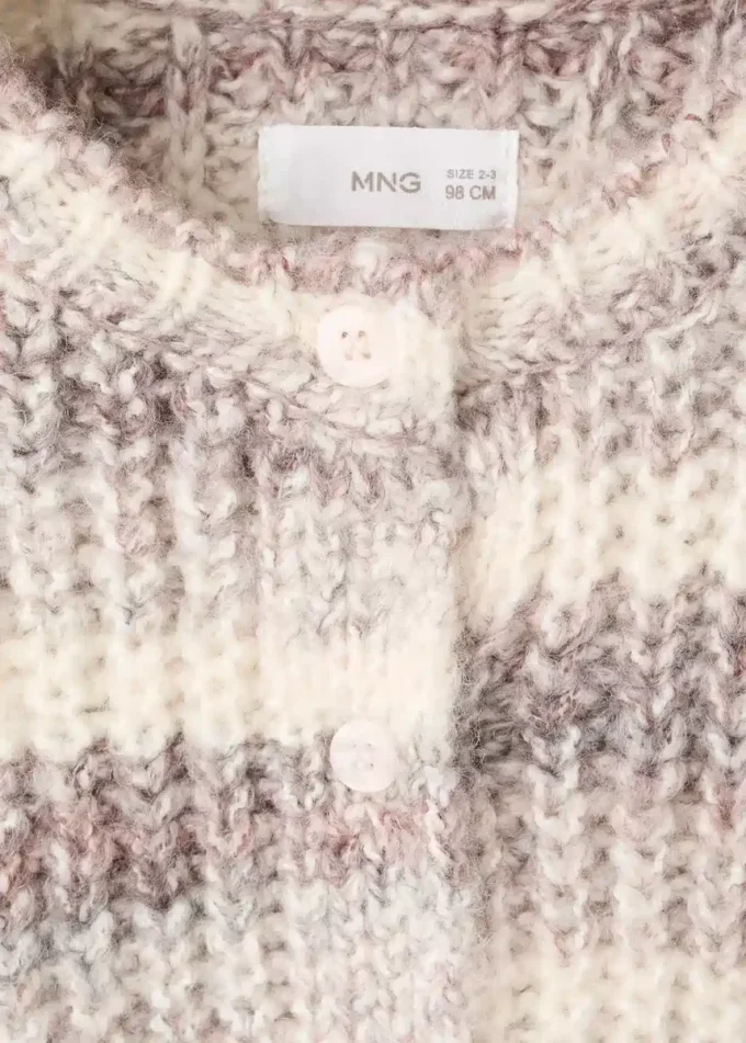 Pull rayé moucheté