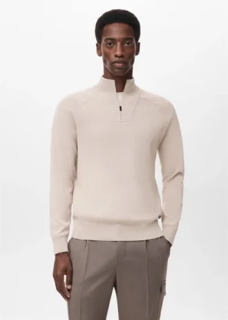 Pull respirant à col zippé