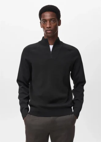 Pull respirant à col zippé