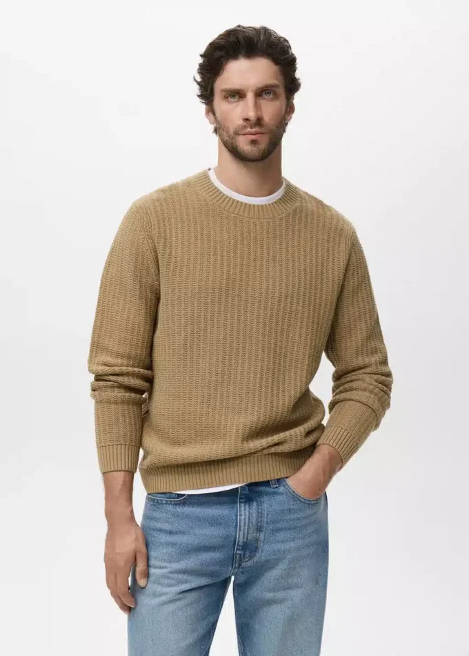 Pull structuré 100 % coton Pull structuré 100 % coton