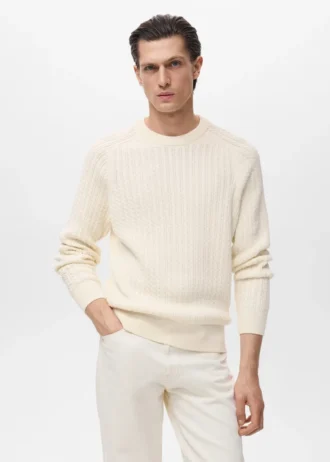 Pull tricoté 100 % coton
