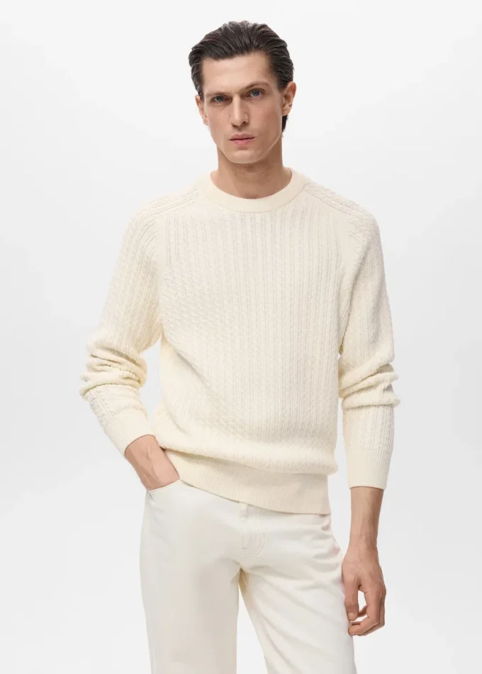 Pull tricoté 100 % coton Pull tricoté 100 % coton