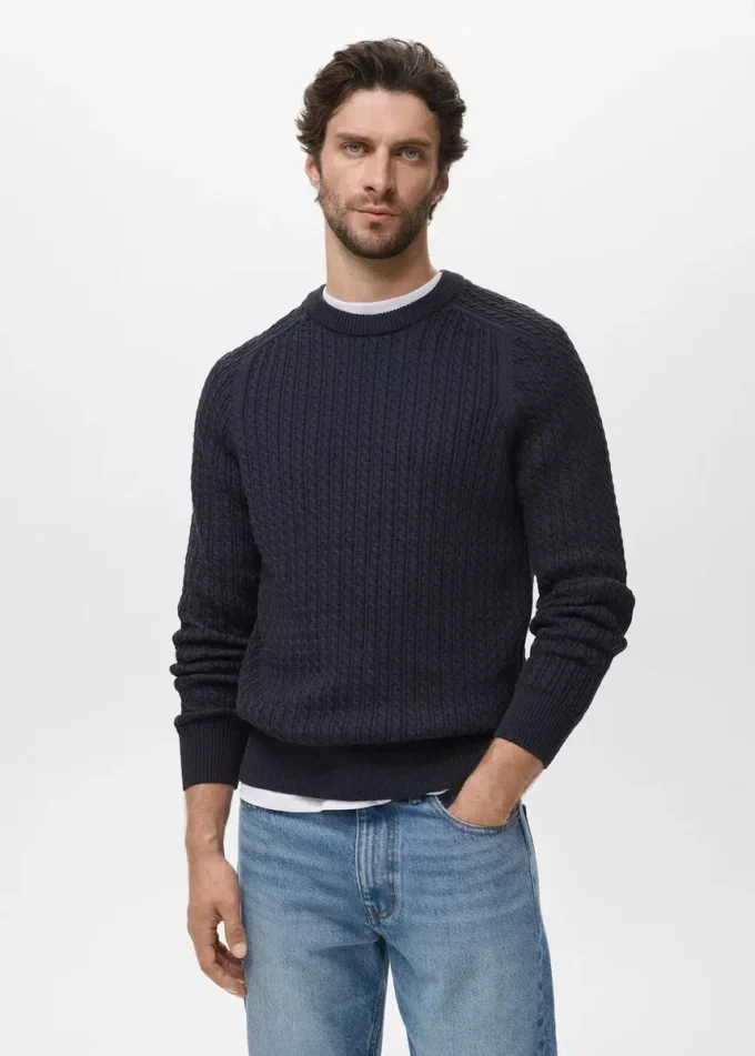 Pull tricoté 100 % coton Pull tricoté 100 % coton
