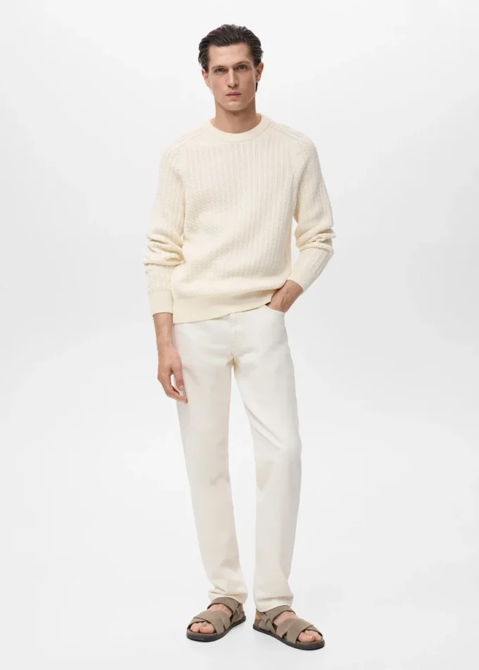 Pull tricoté 100 % coton Pull tricoté 100 % coton