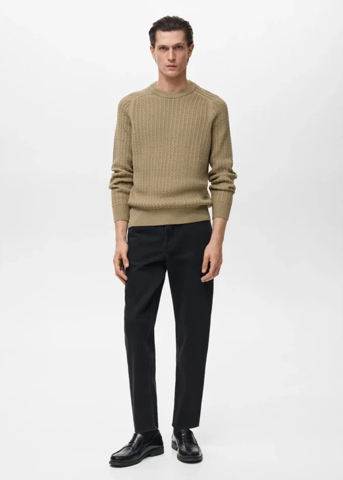 Pull tricoté 100 % coton Pull tricoté 100 % coton