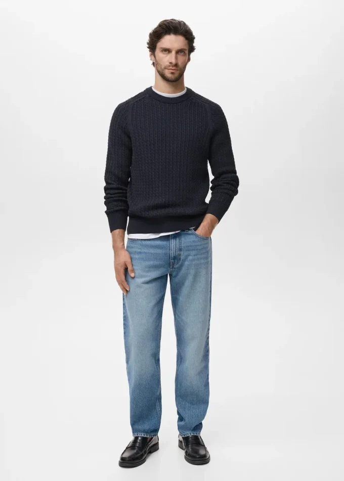 Pull tricoté 100 % coton Pull tricoté 100 % coton