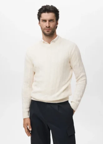Pull tricoté 100 % laine
