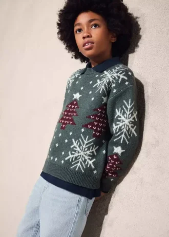 Pull tricoté à motif de Noël Pull tricoté à motif de Noël