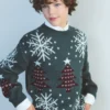 Pull tricoté à motif de Noël Pull tricoté à motif de Noël