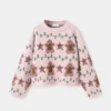 Pull tricoté à motif de Noël