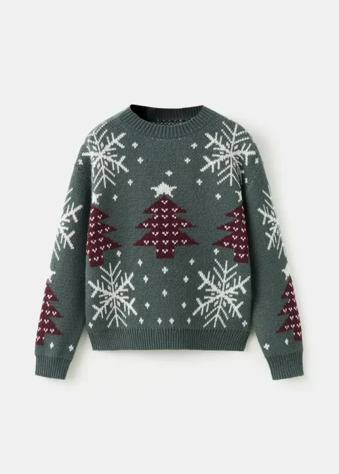 Pull tricoté à motif de Noël Pull tricoté à motif de Noël
