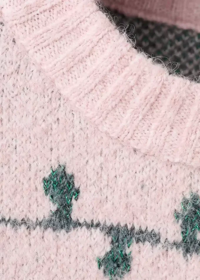 Pull tricoté à motif de Noël