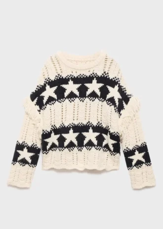 Pull tricoté à étoiles