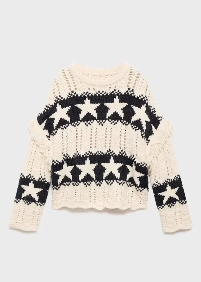 Pull tricoté à étoiles Pull tricoté à étoiles